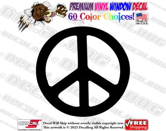 Peace Sign Symbol Vinyl Decal Car Truck Laptop Wall Window Graphics Bumper Sticker.