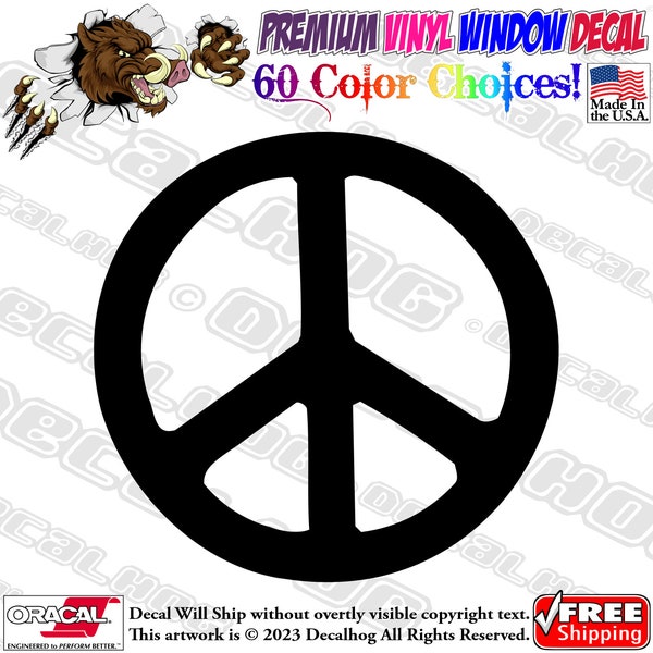 Peace Sign Symbol Vinyl Decal Car Truck Laptop Wall Window Graphics Bumper Sticker.