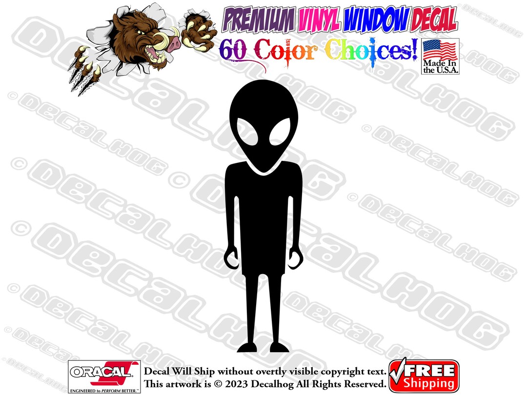 Alien Vinyl Decal Car Truck Laptop Wall Window Graphics Bumper Sticker ...