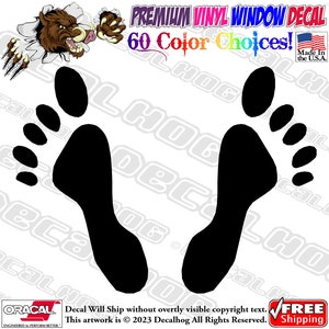 Bare Feet Footprint Vinyl Decal Car Truck Laptop Wall Window Graphics Bumper Sticker.