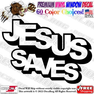 Jesus Saves Christian Vinyl Decal Car Truck Laptop Wall Window Graphics Bumper Sticker.