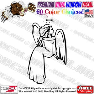 Holy Angel Halo Christian Vinyl Decal Car Truck Laptop Wall Window Graphics Bumper Sticker.