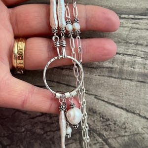 925 Sterling Silver Natural Pearl Necklace: BIWA, BAROQUE and ROUND Pearls image 8