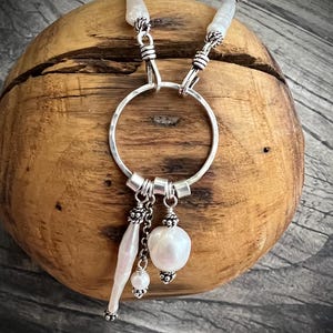 925 Sterling Silver Natural Pearl Necklace: BIWA, BAROQUE and ROUND Pearls image 2