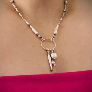 925 Sterling Silver Natural Pearl Necklace: BIWA, BAROQUE and ROUND Pearls image 9