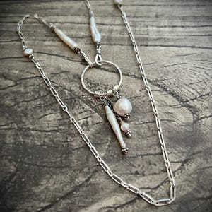 925 Sterling Silver Natural Pearl Necklace: BIWA, BAROQUE and ROUND Pearls image 5