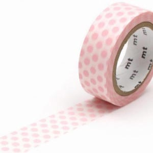 01D357R# Cute Light Pink Dots Pattern mt Masking Tape, Journal Decor Washi Tape, 15mm X 7m, Made in Japan