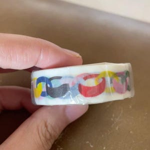 MINA07# Ring Washi Tape, mt x minä perhonen, Journal Decor Masking Tape, Festival Ribbon Pattern Masking Tape, 15mm X 10m, Made in Japan