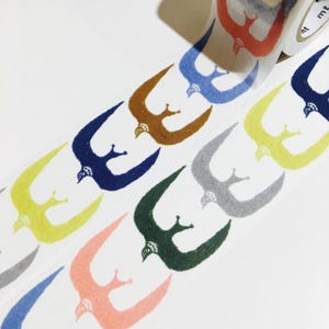 MINA35# Colorful Flying Birds Journal Decor Masking Tape, Go! Large Swallow Masking Tape, mt x minä perhonen, 35mm X 10m, Made in Japan