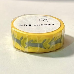 423# Cute Yellow Running Rabbit Journal Decor Masking Tape, Lovely Bunny Masking Tape, mt x minä perhonen, 15mm X 7m, Made in Japan