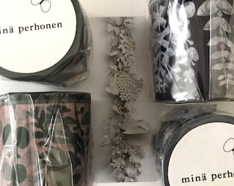 401# Rare Find 'forest parade' Masking Tape, Flower Lace Washi Tape, mt x minä perhonen, exhibition Limited, 50mm X 7m, Made in Japan