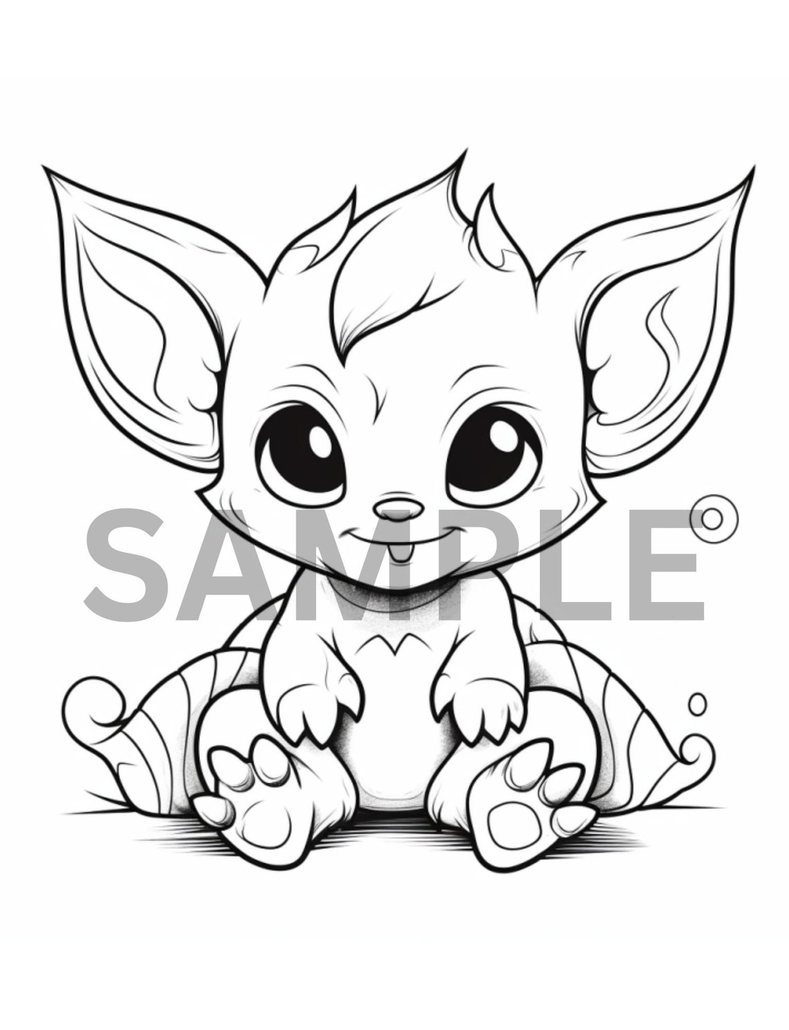 Kawaii Gremlins Coloring Pages Cute PDF Download - Etsy
