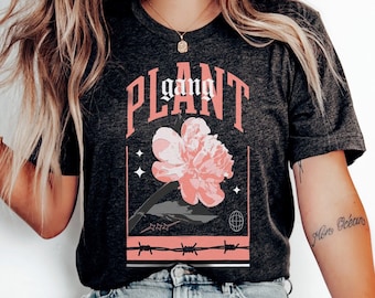 Camiseta unisex de Plant Gang, camiseta con gráfico de rosas, regalo para aficionados a la jardinería