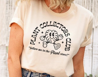 Plant Collectors Club T-Shirt, Cartoon Monstera, Plant Lover Gift