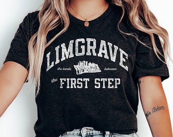 Camiseta unisex Limgrave de Elden Ring, estilo universitario, vintage, desgastada, Dark Souls
