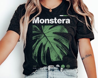 Mid-Century Modern Monstera Plant Lover T-Shirt