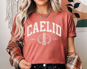 Camiseta unisex con temática de Elden Ring de Caelid, estilo universitario, suave, vintage, para gamer de Dark Souls.