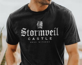 Camiseta unisex con temática de Elden Ring del Castillo Stormveil, camiseta vintage desgastada del juego Dark Souls