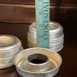 4 Vintage Mini Aluminum Donut Bagel Bundt Pans Tart Jell-O