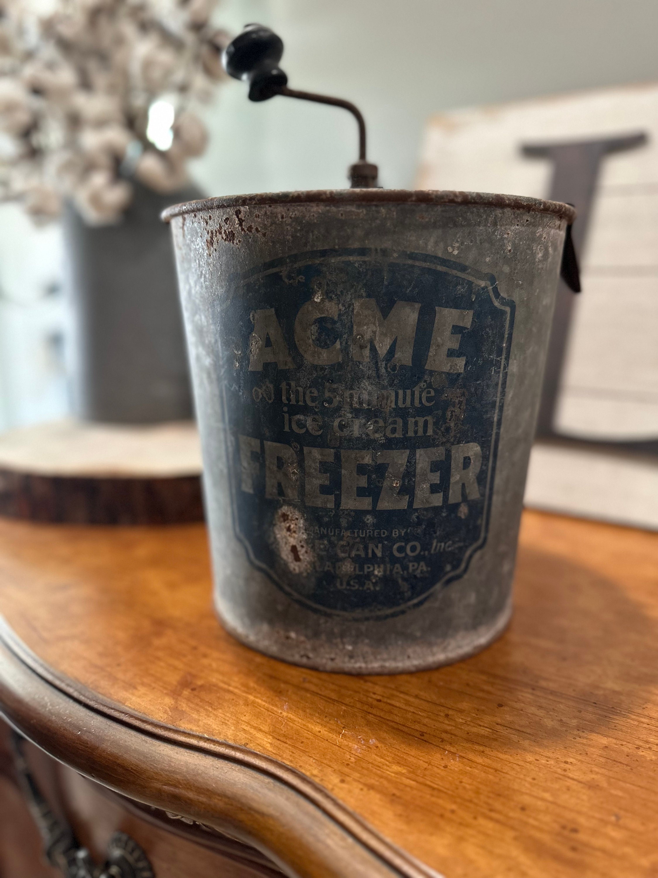 Vintage Acme Ice Cream Churn 