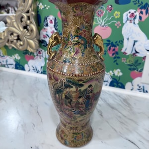 Vintage Handpainted Japanese   Vase