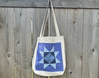 Modern Quilted Tote Bag