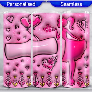 Personalised İnflated Tumbler Sublimation Designs, Skinny Tumbler Wrap, PNG File Digital Download, Sublimation Tumbler, Seamless