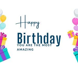 Tarjeta de cumpleaños imprimible, tarjeta de feliz cumpleaños imprimible, tarjeta de cumpleaños digital, tarjeta de cumpleaños con globos, tarjeta de cumpleaños descarga instantánea