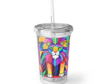 Electric Lion Pop Cold Beverage Travel Suave Acrylic Cup