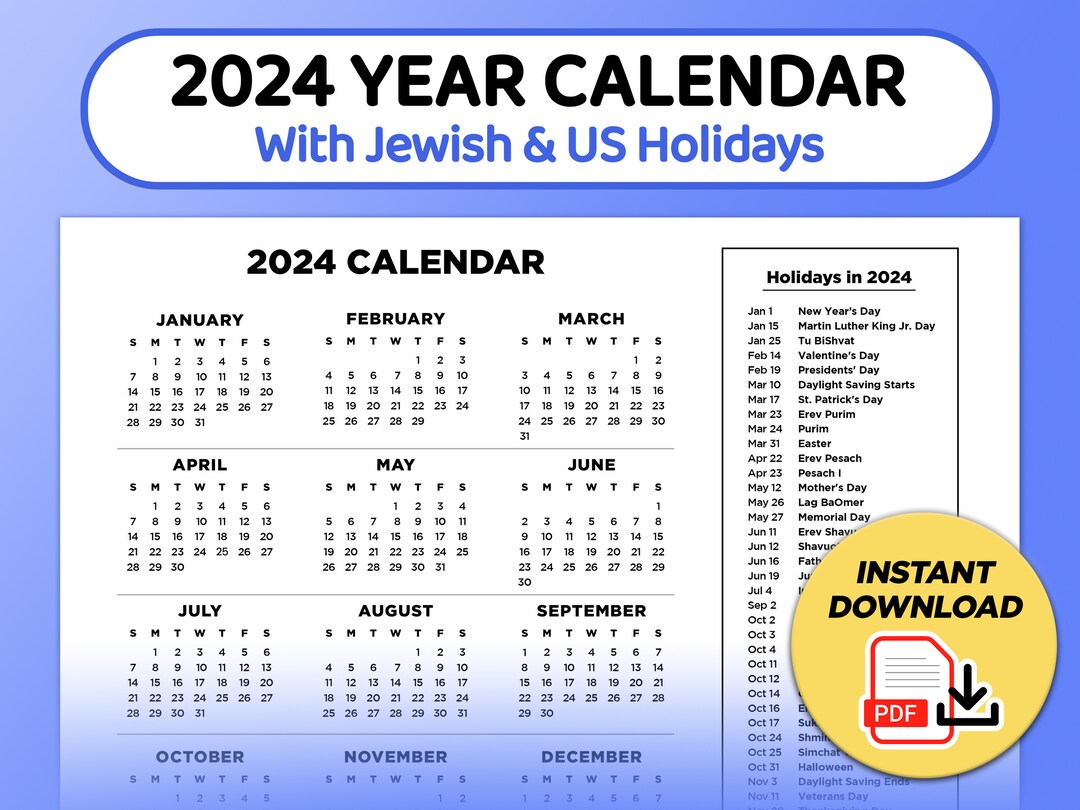2024-calendar-jewish-us-holidays-printable-pdf-sunday-and-monday-start-etsy