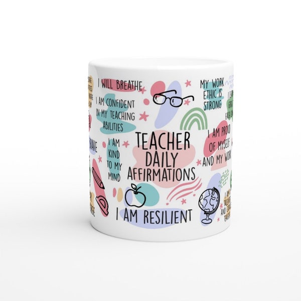 Lehrer Tasse | Teacher daily affirmations | Geschenk für Lehrer | Lehrerin | Schule | Affirmation