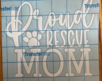 Rescue Mom - Car Window Decal