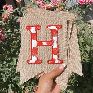 Happy Birthday Banner embroidered