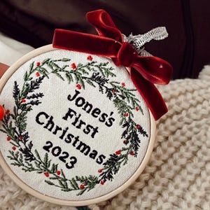 Christmas embroidered ornaments
