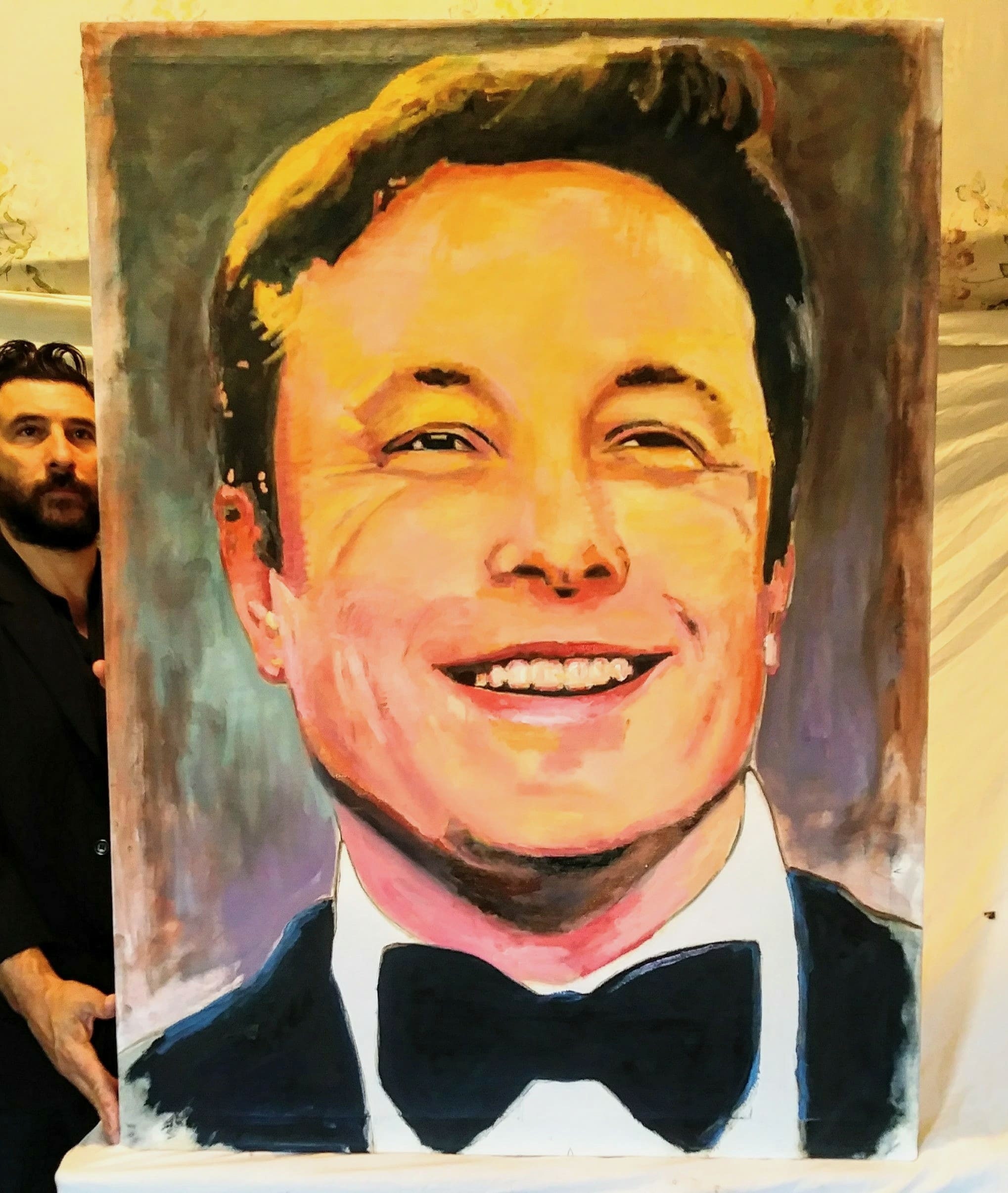 ORIGINAL Elon Musk Painting Oil Portrait Wall Art - Etsy