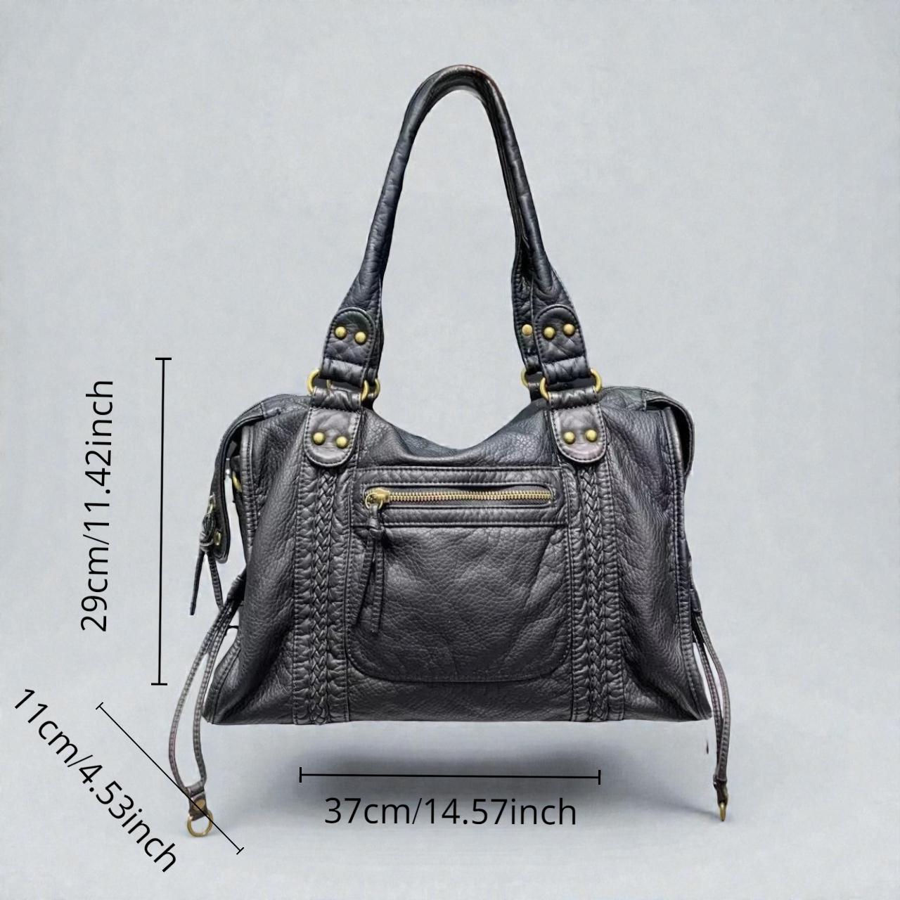 Vintage Y2K Washed PU Leather Crossbody | Spicy Girl One Shoulder