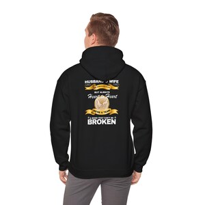 Couple Gift Hoodie Husband & Wife Not Always Eye to Eye But Always Heart to Heart Pullover Anniversary Birthday Marriage