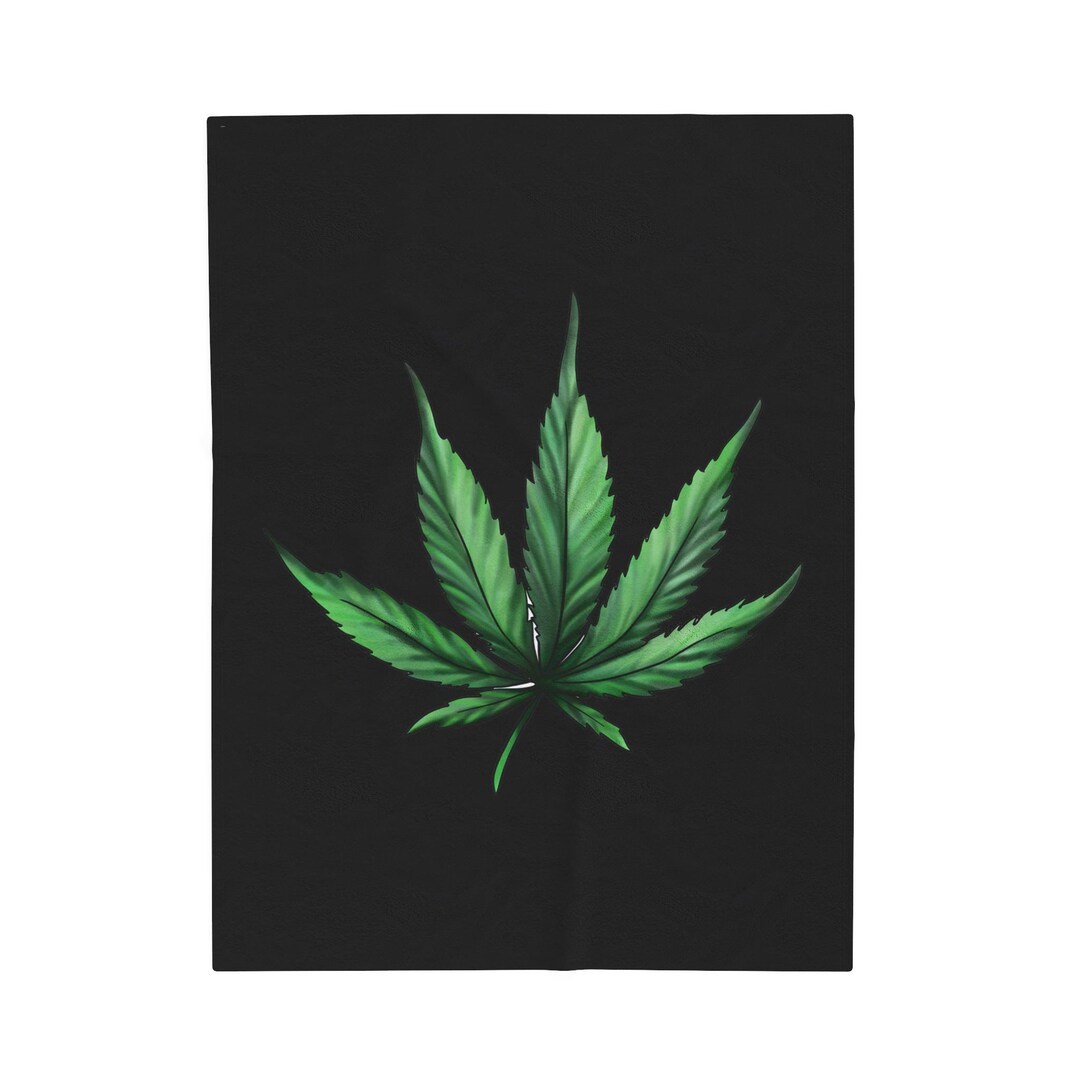 Green Leaf Marijuana Pot Weed Leaf 420 Leaf Bathmat
