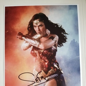 Wonder Woman Cast of 3 autographed 8x10 photograph RP