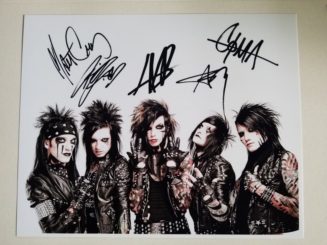 Black Veil Brides Signed 8x10 Photo RP Etsy