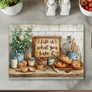 Tagliere da cucina rustico con design a sublimazione (download digitale PNG)
