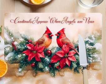 Cardinals Christmas Cutting Board Sublimation Design (PNG Digital Download)