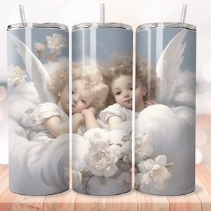 Victorian Cherub 20 oz Tumbler Sublimation Design (Digital Download)