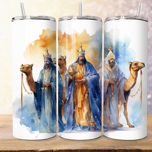 Three Kings Watercolor Tumbler Design: Epiphany Sublimation (Digital Download)