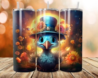 Thanksgiving Turkey 20 oz Tumbler Sublimation Design (Digital Download)