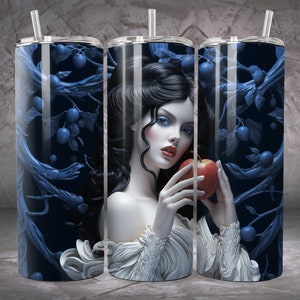 Snow White Tumbler Sublimation Design: 3D Fairy Tale (Digital Download)