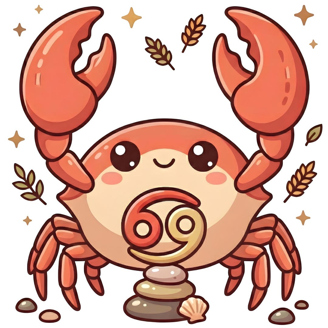 Cancer Zodiac Sign Transparent PNG Digital Download Cute Cancer Clipart ...