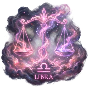 Vågen Stjärntecken PNG, Himmelska Vågar Astrologi Konst, Vågen Horoskop Clipart, Lufttecken Stjärntecken Digital Nedladdning