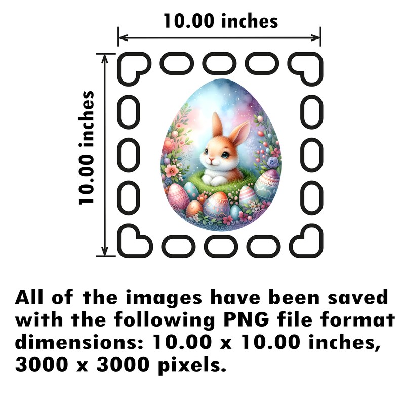 Watercolor Easter Egg Bunny Clipart, 25 300 DPI PNG Transparent Images ...