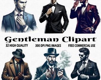 Gentleman clipart, 32 HQ (300 DPI) Png Images, Gentleman and Cigar Clipart, Detective clipart, Lord clipart, Detective clipart png